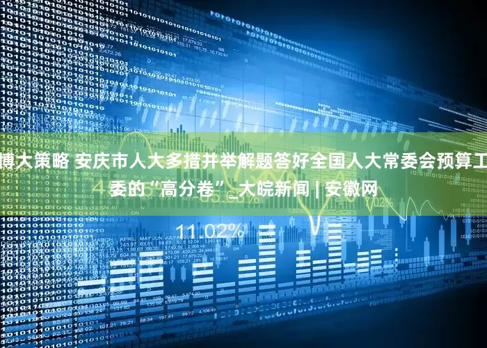 博大策略 安庆市人大多措并举解题答好全国人大常委会预算工委的“高分卷”_大皖新闻 | 安徽网